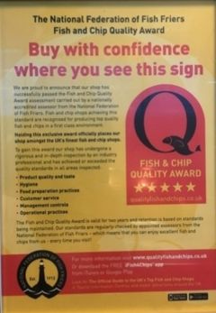 Fish &amp; Chip Quality Award 2017